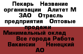 Пекарь › Название организации ­ Алитет-М, ЗАО › Отрасль предприятия ­ Оптовые продажи › Минимальный оклад ­ 35 000 - Все города Работа » Вакансии   . Ненецкий АО